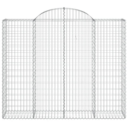 buede gabionkurve 12 stk. 200x50x160/180 cm galvaniseret jern