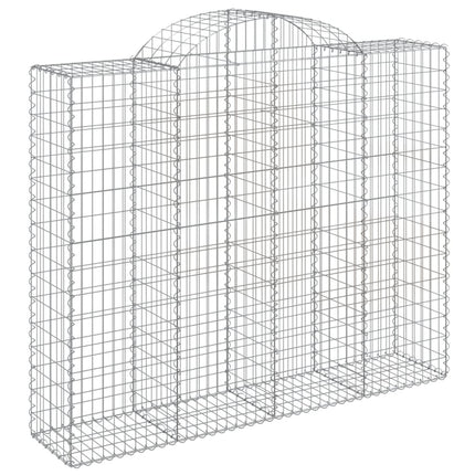 buede gabionkurve 14 stk. 200x50x160/180 cm galvaniseret jern