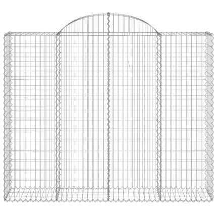 buede gabionkurve 14 stk. 200x50x160/180 cm galvaniseret jern