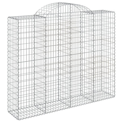 buede gabionkurve 15 stk. 200x50x160/180 cm galvaniseret jern