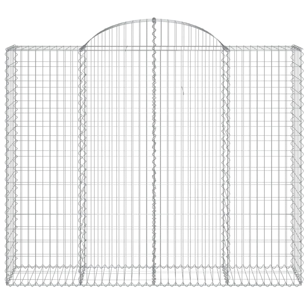 buede gabionkurve 18 stk. 200x50x160/180 cm galvaniseret jern