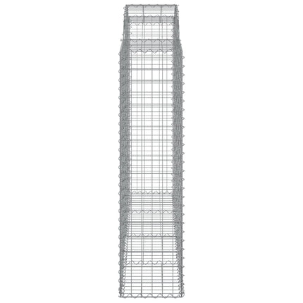 buede gabionkurve 20 stk. 200x50x160/180 cm galvaniseret jern