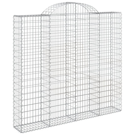 buede gabionkurve 7 stk. 200x50x180/200 cm galvaniseret jern