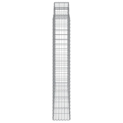 buede gabionkurve 7 stk. 200x50x180/200 cm galvaniseret jern