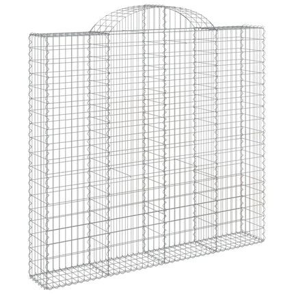 buede gabionkurve 8 stk. 200x50x180/200 cm galvaniseret jern