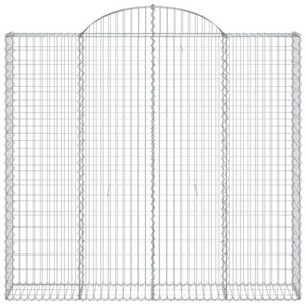 buede gabionkurve 9 stk. 200x50x180/200 cm galvaniseret jern