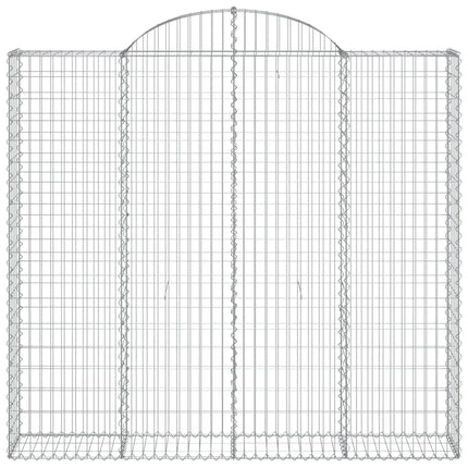 buede gabionkurve 10 stk. 200x50x180/200 cm galvaniseret jern