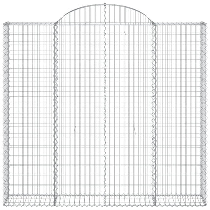 buede gabionkurve 11 stk. 200x50x180/200 cm galvaniseret jern