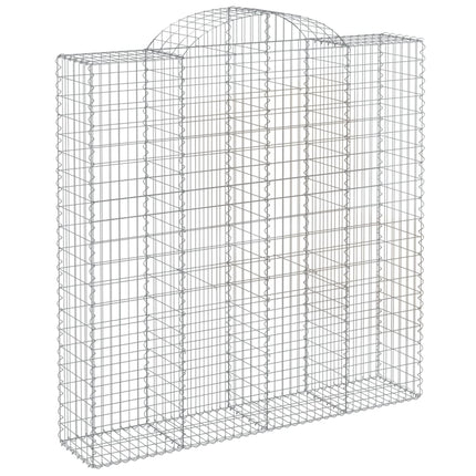 buede gabionkurve 3 stk. 200x50x200/220 cm galvaniseret jern