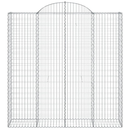 buede gabionkurve 3 stk. 200x50x200/220 cm galvaniseret jern