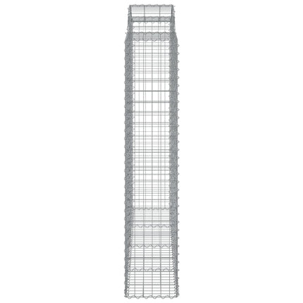 buede gabionkurve 4 stk. 200x50x200/220 cm galvaniseret jern