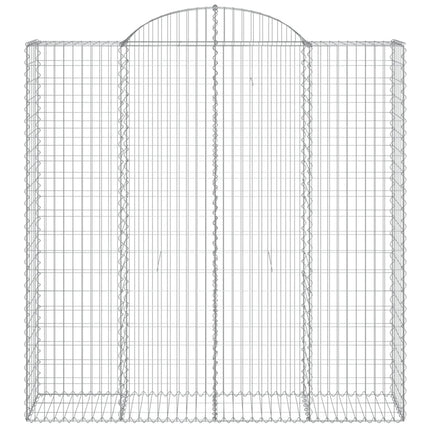 buede gabionkurve 10 stk. 200x50x200/220 cm galvaniseret jern