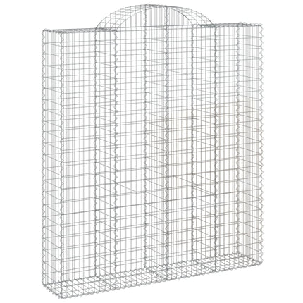 buede gabionkurve 6 stk. 200x50x220/240 cm galvaniseret jern