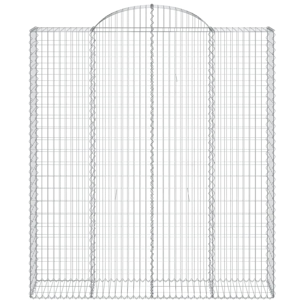 buede gabionkurve 9 stk. 200x50x220/240 cm galvaniseret jern