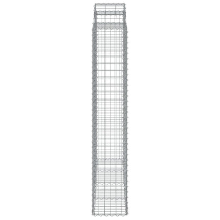 buede gabionkurve 11 stk. 200x50x220/240 cm galvaniseret jern