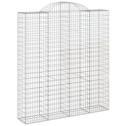 buede gabionkurve 12 stk. 200x50x220/240 cm galvaniseret jern
