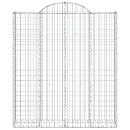 buede gabionkurve 13 stk. 200x50x220/240 cm galvaniseret jern