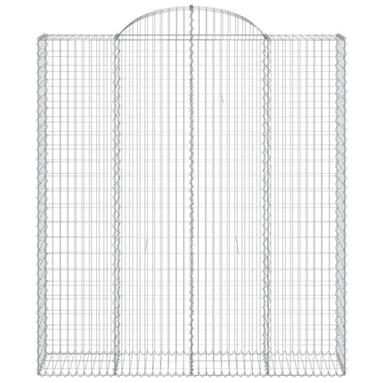 buede gabionkurve 18 stk. 200x50x220/240 cm galvaniseret jern