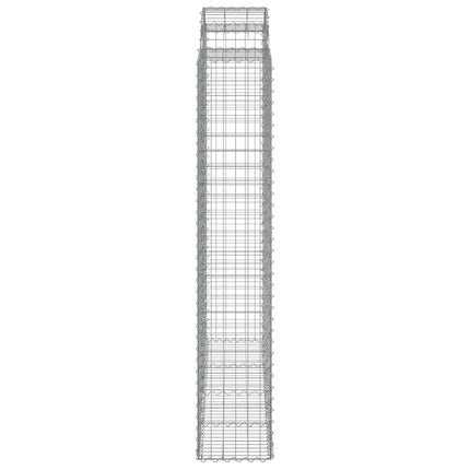 buede gabionkurve 18 stk. 200x50x220/240 cm galvaniseret jern