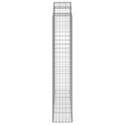 buede gabionkurve 20 stk. 200x50x220/240 cm galvaniseret jern