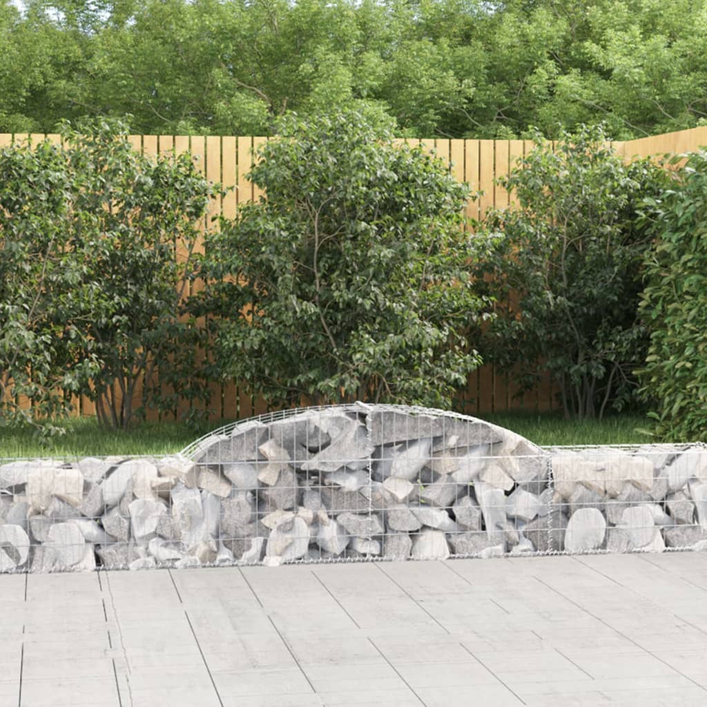 buede gabionkurve 10 stk. 300x30x40/60 cm galvaniseret jern