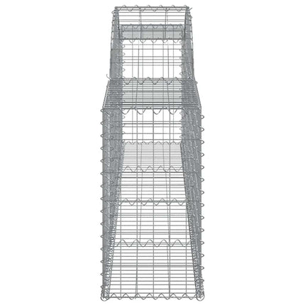buede gabionkurve 4 stk. 300x30x60/80 cm galvaniseret jern