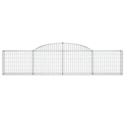 buede gabionkurve 6 stk. 300x30x60/80 cm galvaniseret jern