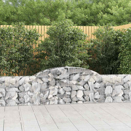 buede gabionkurve 9 stk. 300x30x60/80 cm galvaniseret jern