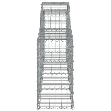 buede gabionkurve 17 stk. 300x30x60/80 cm galvaniseret jern