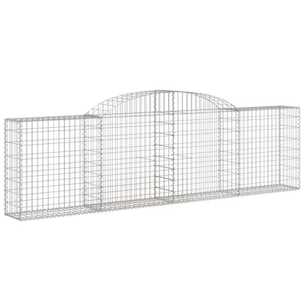 buede gabionkurve 3 stk. 300x30x80/100 cm galvaniseret jern