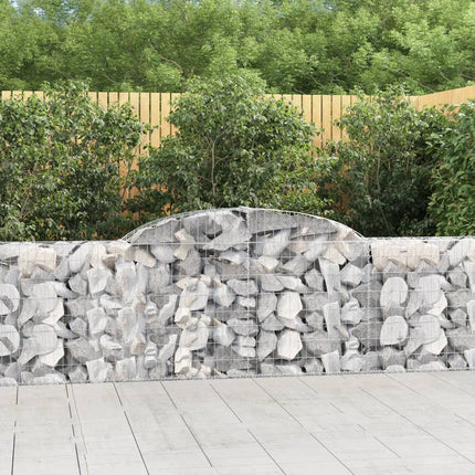 buede gabionkurve 3 stk. 300x30x80/100 cm galvaniseret jern