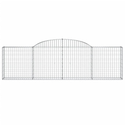 buede gabionkurve 4 stk. 300x30x80/100 cm galvaniseret jern