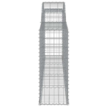 buede gabionkurve 12 stk. 300x30x80/100 cm galvaniseret jern