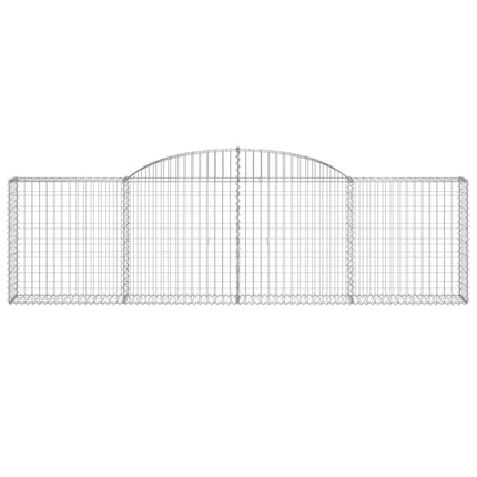 buede gabionkurve 13 stk. 300x30x80/100 cm galvaniseret jern