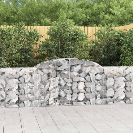 buede gabionkurve 30 stk. 300x30x80/100 cm galvaniseret jern