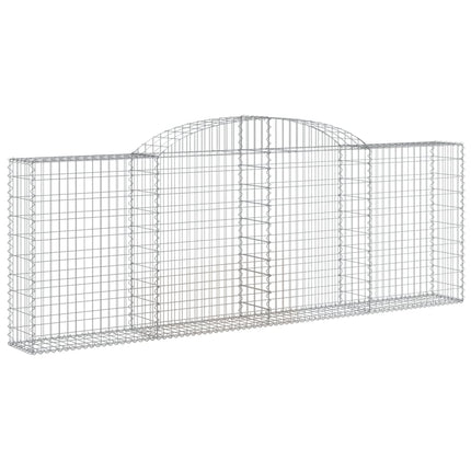 buede gabionkurve 4 stk. 300x30x100/120 cm galvaniseret jern