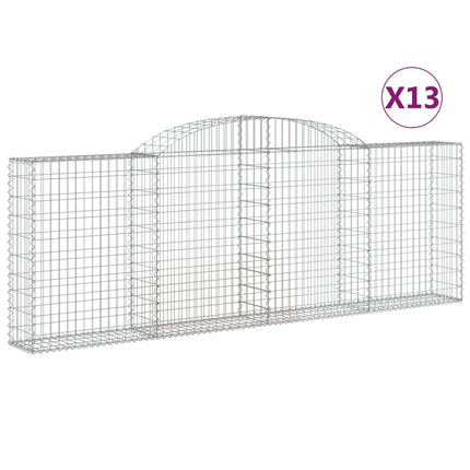 buede gabionkurve 13 stk. 300x30x100/120 cm galvaniseret jern