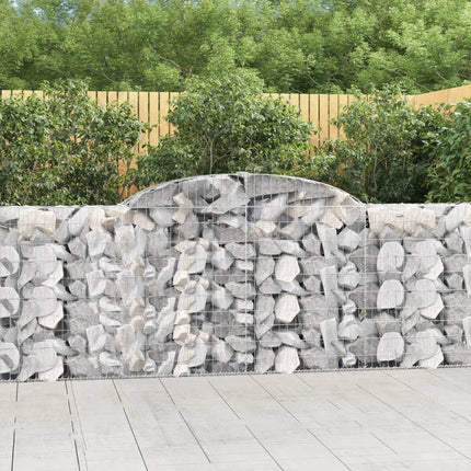 buede gabionkurve 15 stk. 300x30x100/120 cm galvaniseret jern