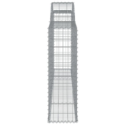 buede gabionkurve 17 stk. 300x30x100/120 cm galvaniseret jern