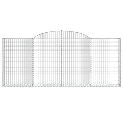 buede gabionkurve 7 stk. 300x30x120/140 cm galvaniseret jern