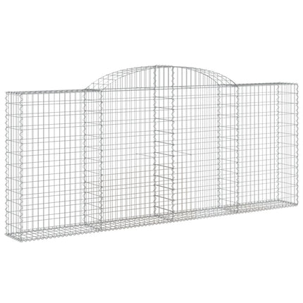 buede gabionkurve 12 stk. 300x30x120/140 cm galvaniseret jern