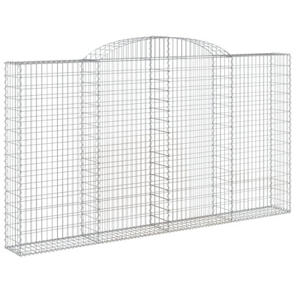 buede gabionkurve 4 stk. 300x30x160/180 cm galvaniseret jern