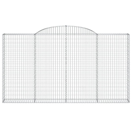 buede gabionkurve 5 stk. 300x30x160/180 cm galvaniseret jern