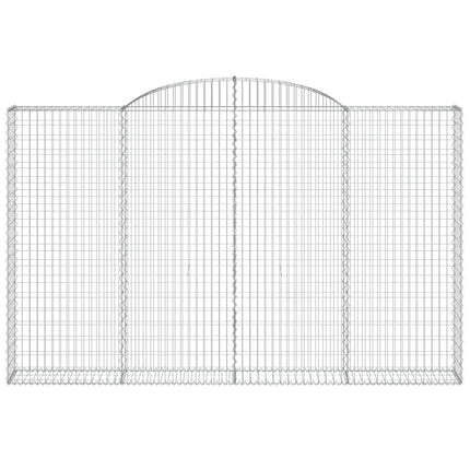 buede gabionkurve 2 stk. 300x30x180/200 cm galvaniseret jern