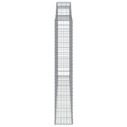 buede gabionkurve 2 stk. 300x30x180/200 cm galvaniseret jern