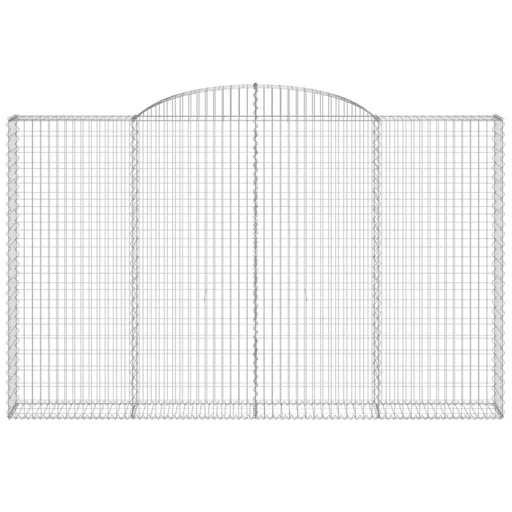 buede gabionkurve 3 stk. 300x30x180/200 cm galvaniseret jern