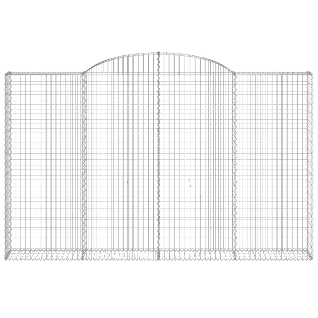 buede gabionkurve 5 stk. 300x30x180/200 cm galvaniseret jern