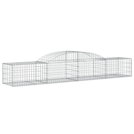 buede gabionkurve 6 stk. 300x50x40/60 cm galvaniseret jern