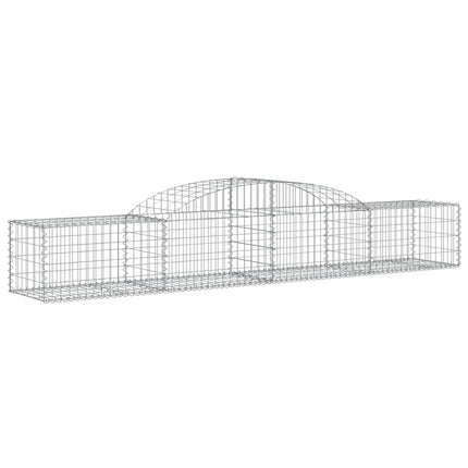 buede gabionkurve 8 stk. 300x50x40/60 cm galvaniseret jern