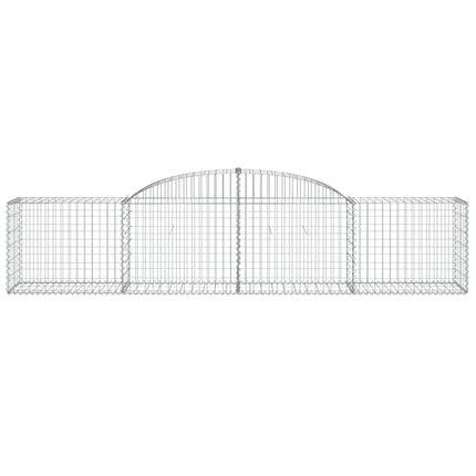 buede gabionkurve 6 stk. 300x50x60/80 cm galvaniseret jern